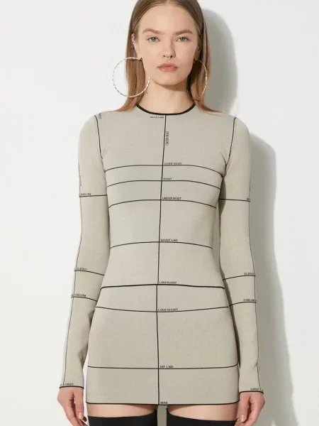 Tricou mânecă lungă Vetements tricotate bej