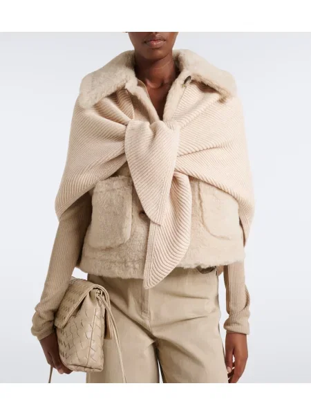 Fular Max Mara de lână bej