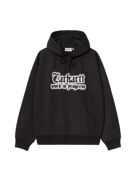 Carhartt WIP Hooded World Tour Sweat bluza oversize z bawełny czarna