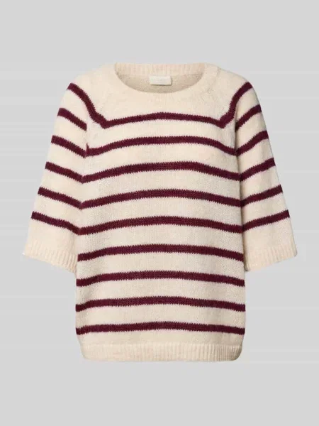 Sweter z dzianiny z prążkowanymi wykończeniami Milano Italy