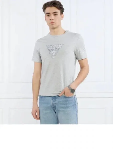 GUESS Tricou | SS CN GUESS GEO TRIA gri