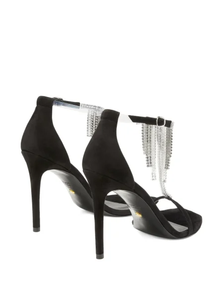 Sandale Stuart Weitzman cu franjuri negru