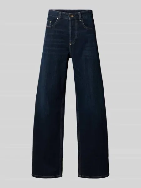Jeansy o kroju baggy z denimu z ciemnym wykończeniem model H-JEANS' Diesel niebieskie