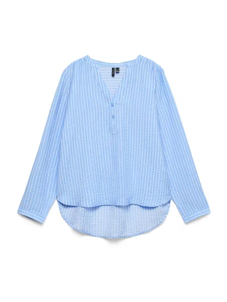 VERO MODA Bluza VMKAJA svijetloplava bijela