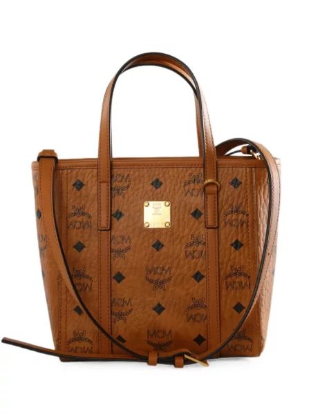 Geantă shopper Mcm cu imagine maro
