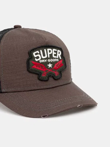 Кепка Superdry з аплікацією коричневий