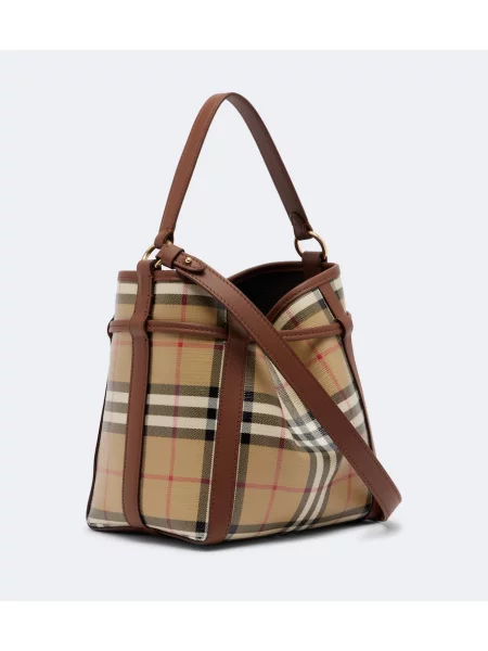 Geantă Burberry în carouri bej