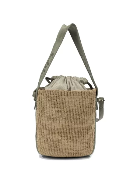 Geantă bucket Chloé Woody verde