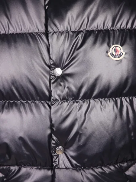 Aplikált steppelt mellény Moncler fekete