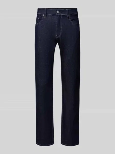 Jeansy o prostym kroju z wpuszczanymi model „Mosa” G-star Raw niebieskie