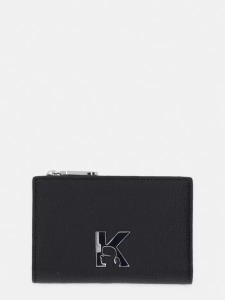 Karl Lagerfeld Jeans portfel skórzany czarny