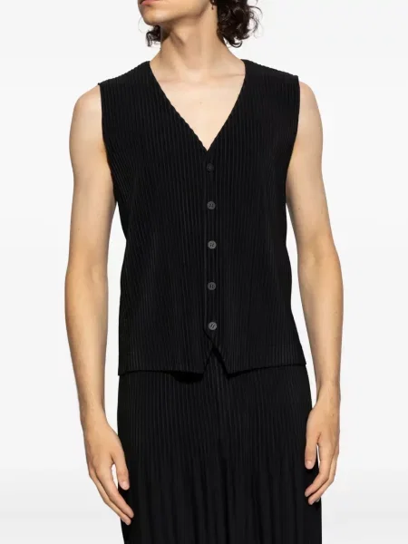 Плисиран пухен елец Homme Plissé Issey Miyake черно