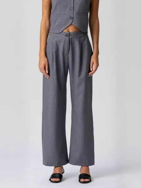 TEESHOPPEN Pantaloni Natalie închis gri