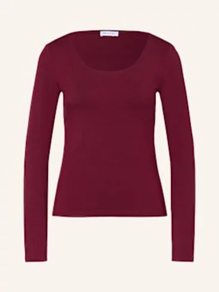 Mrs & Hugs Tričko S Dlouhým Rukávem tmavě červená