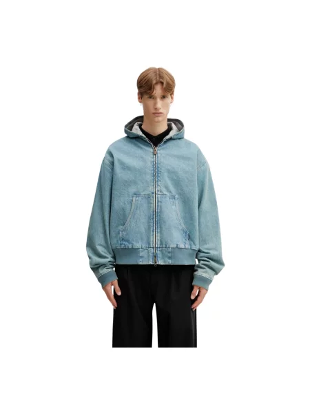 Vetements Workwear Denim kurtka przejściowa jeansowa niebieska