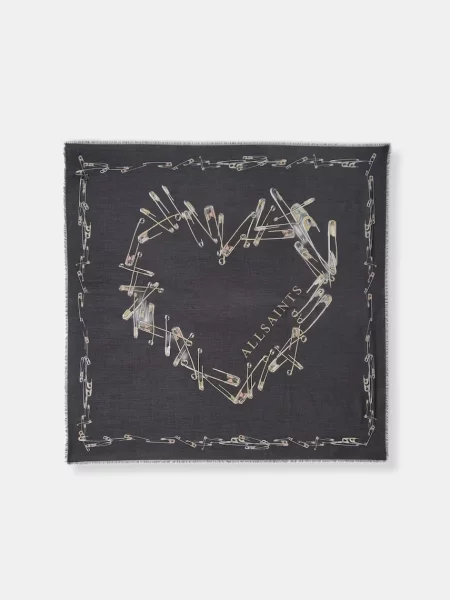 Fular Allsaints din modal negru