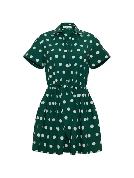 Rochie mini Cara Cara cu buline verde