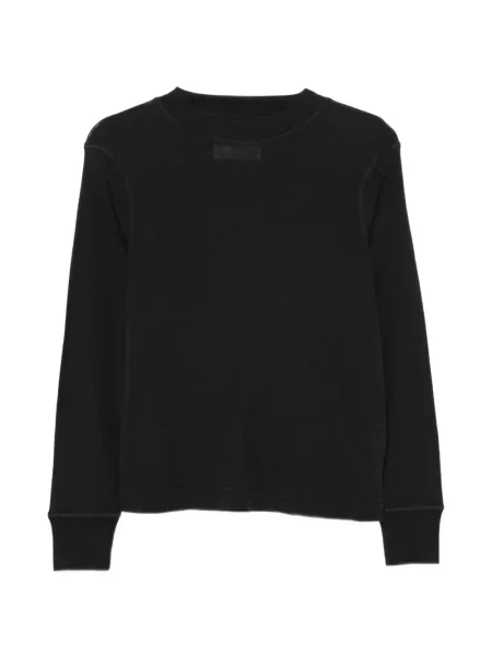 Lung tricou Margaret Howell cu decolteu rotund negru