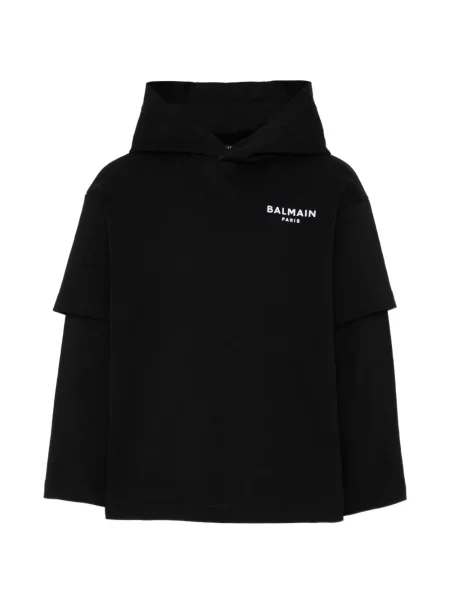 Bluza z kapturem dziecięca Balmain czarna
