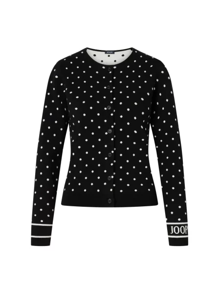 Dzianinowy sweter Joop! w grochy czarny