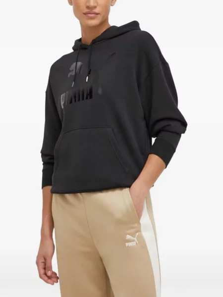 Hanorac cu glugă Puma cu imagine cu cordon negru