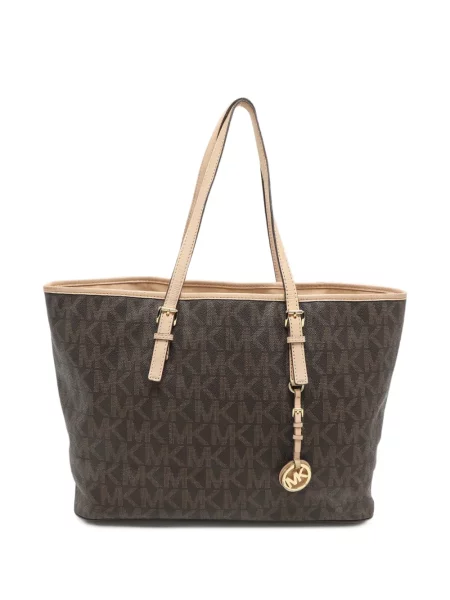 Mała listonoszka Michael Michael Kors płócienna brązowa