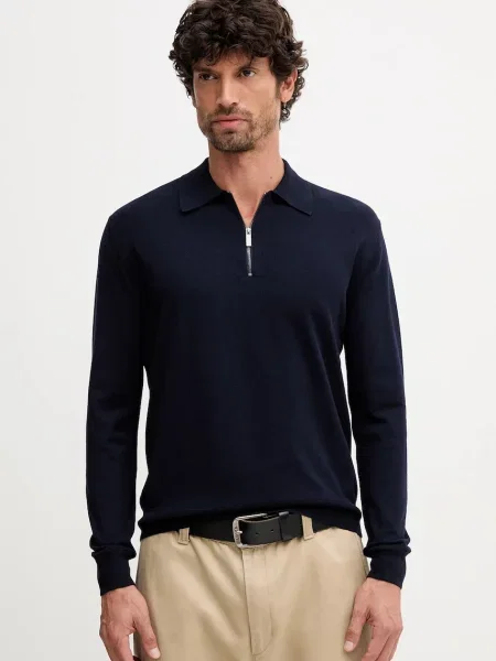 Pulover United Colors of Benetton mornarsko modra