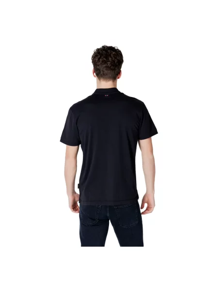 Koszulka polo o kroju regular fit z wyhaftowanym logo model ‘elbas’ Napapijri czarna