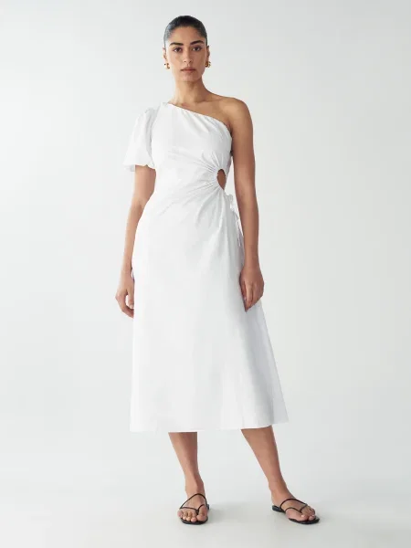 St MRLO Rochie Linoa' alb