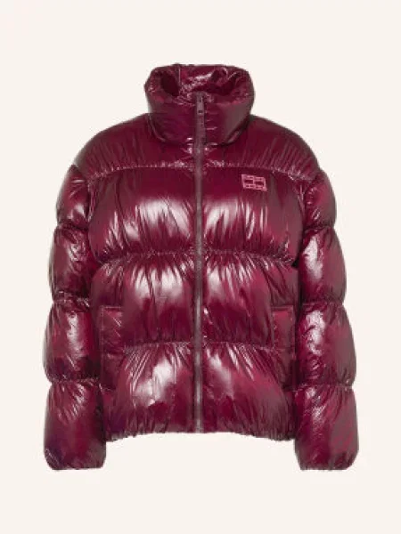 Vatovaná bunda Tommy Jeans červená