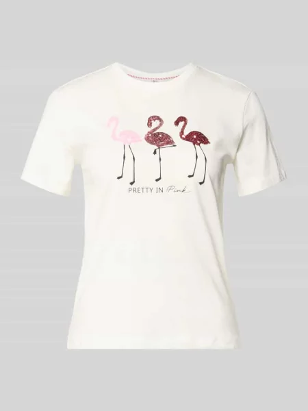 T-shirt o kroju regular fit z czystej bawełny model KITA' Only biała