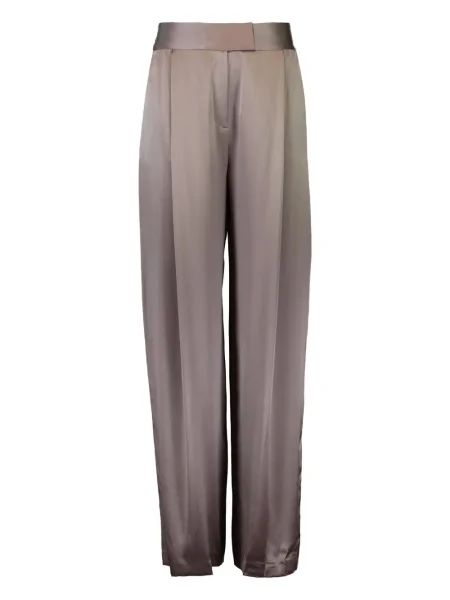 Pantaloni The Sei din satin plisate gri