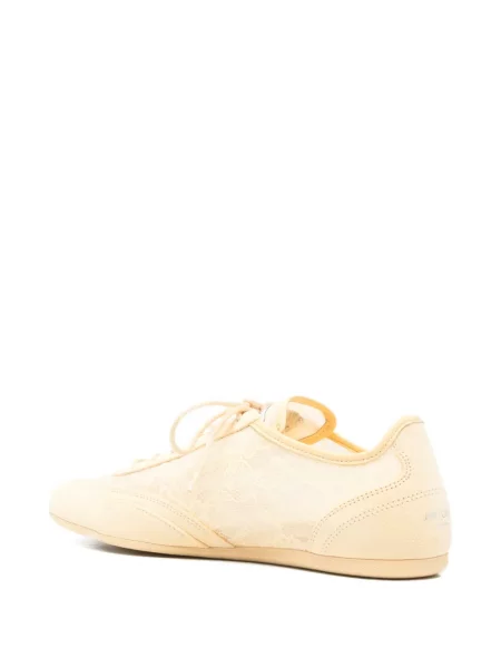 Top Jimmy Choo din dantelă galben