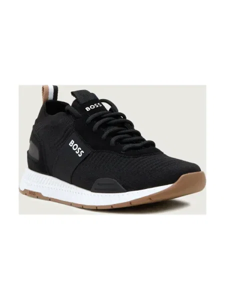 Sneakerși Boss Black din piele negru