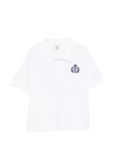 Scurt tricou polo Sporty & Rich alb