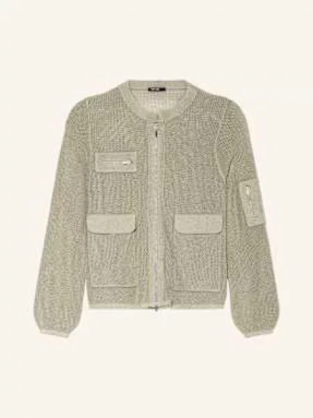 Marc Aurel Kardigan Z Błyszczącą Przędzą gruen