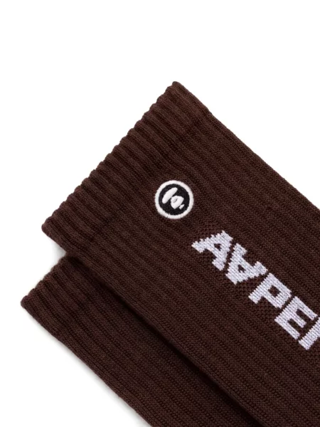 Șosete Aape By A Bathing Ape cu autograf maro