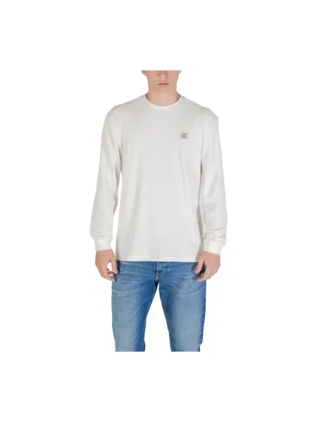 Calvin Klein Jeans Koszulka Z Długim Rękawem weiss biała
