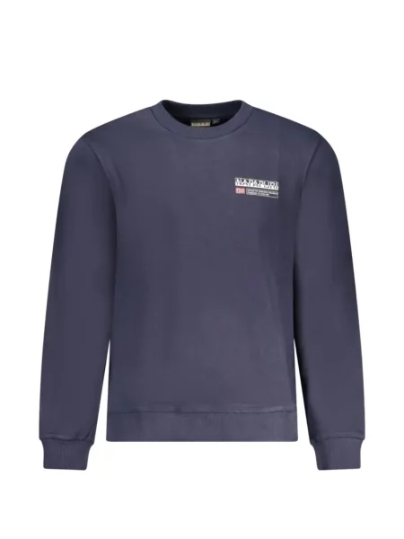 Hanorac crewneck Napapijri cu decolteu rotund albastru