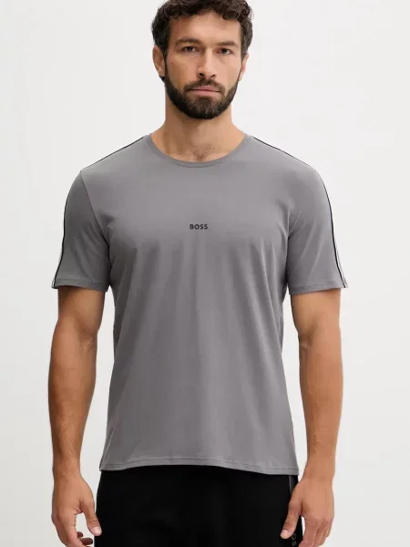 BOSS loungwear tričko s Unique T-Shirt šedé