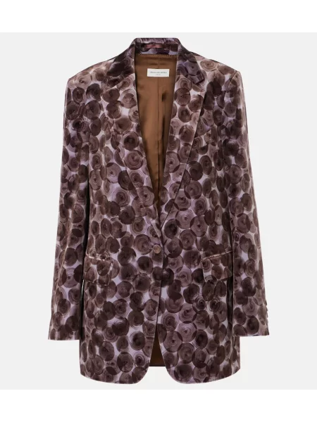 Sacou Dries Van Noten cu imagine violet