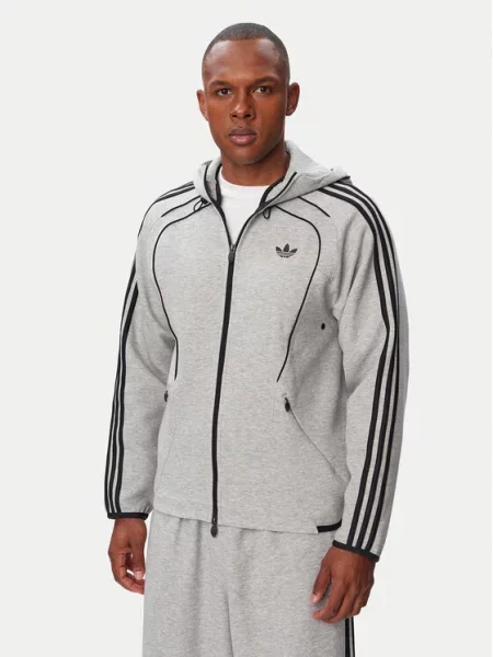 ADIDAS ORIGINALS Tréning dzseki Teamgeist világosszürke fekete