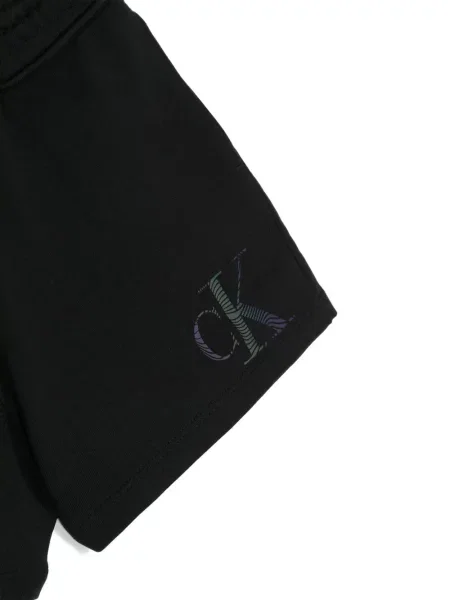Szorty jeansowe dziecięce Calvin Klein Jeans czarne