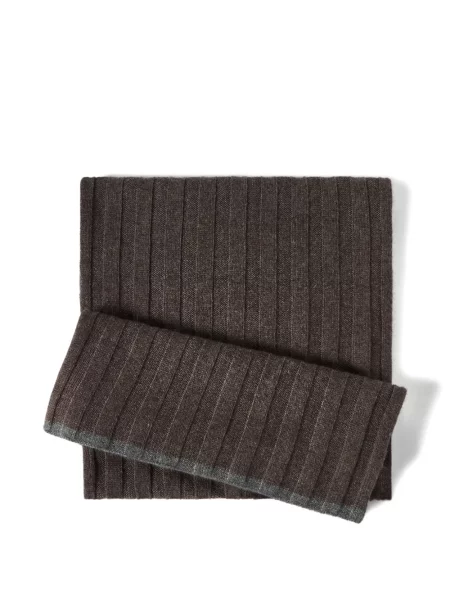 Fular Brunello Cucinelli tricotate maro