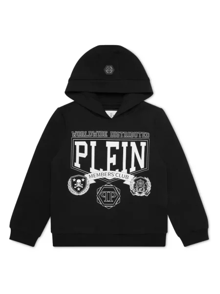 Bluza z kapturem dziecięca Philipp Plein czarna