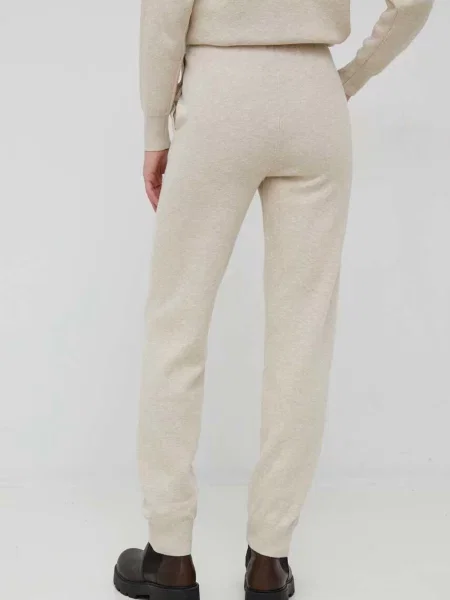 Kasmír nadrág Calvin Klein bézs
