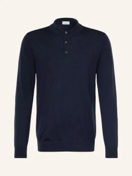 Profuomo Koszulka Polo Z Dzianiny blau granatowa