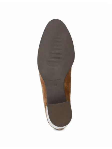Cizme scurte Julie Dee din piele de căprioară maro