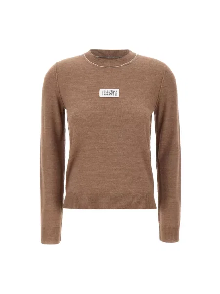 Sweter Mm6 Maison Margiela brązowy