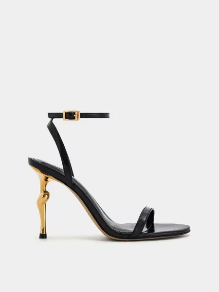 Кожаные босоножки Jw Pei черные